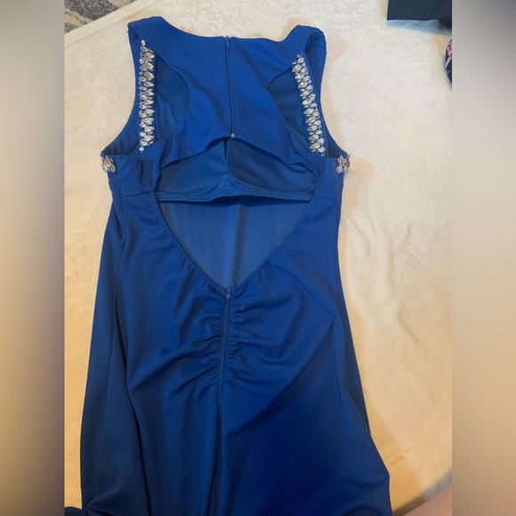 Royal Blue Open Back Dress - Picture 2 of 2